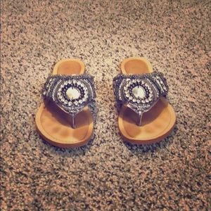 Naughty Monkey brand Diamond and sequin sandals